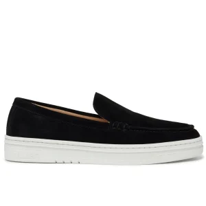 Shop Mallet Bentham Loafer Black Suede
