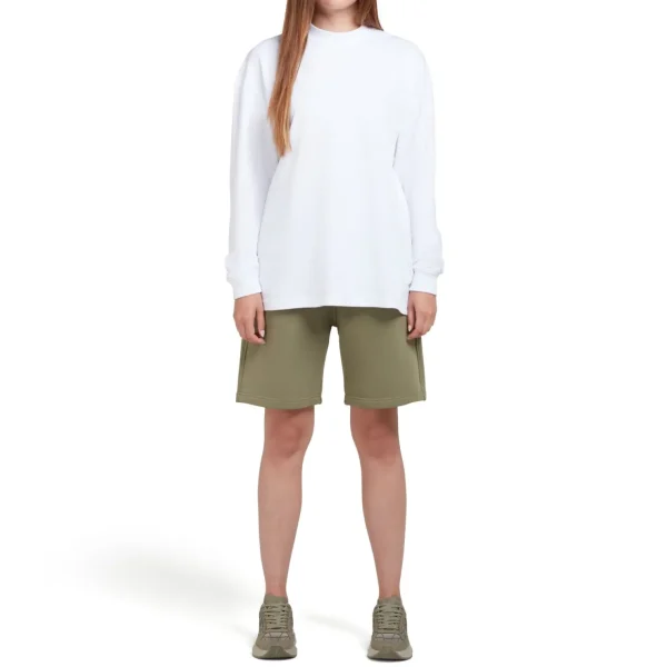 New Mallet Long Sleeve Interlock Tee White Organic