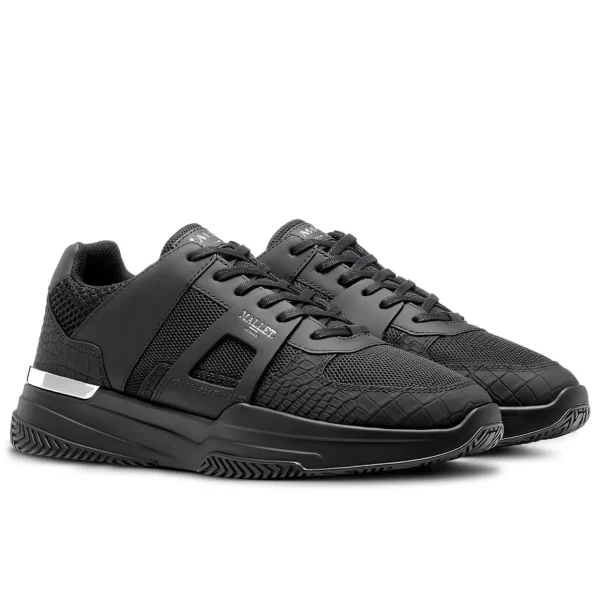Cheap Mallet Marquess Croc Triple Black
