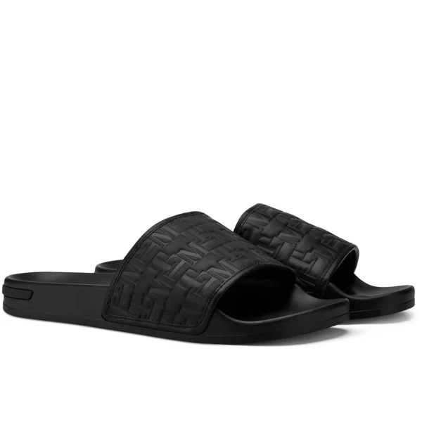 mallet_slide_leather_grid_1.webp Sale Mallet Slide Leather Grid Triple Black